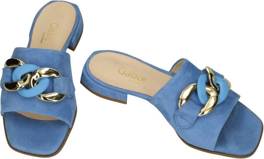 Gabor Slippers blauw Suede Dames - Foto 7