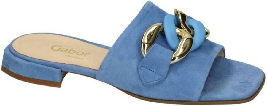 Gabor Slippers blauw Suede Dames - Foto 8