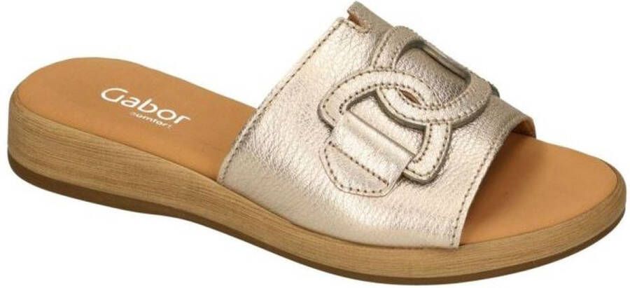 Gabor Slippers goud Synthetisch Dames