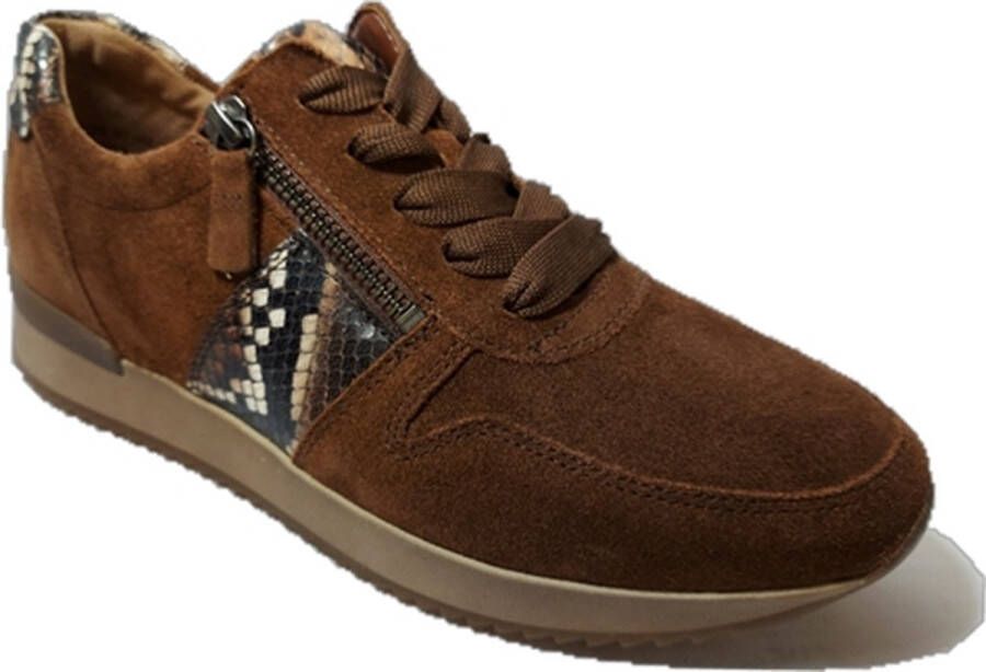 Gabor Sneaker 73.420.18 Bruin Print Suède