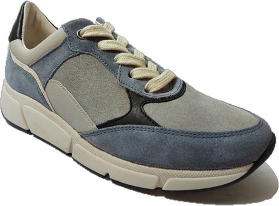 Gabor Sneaker 96.475.30 Grijs Blauw Combi Suède