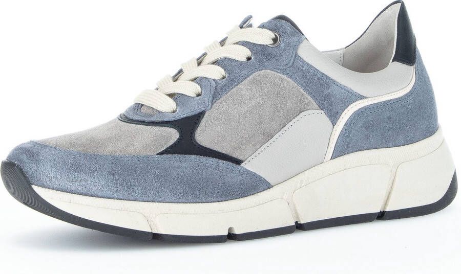 Gabor Sneaker 96.475.30 Grijs Blauw Combi Suède