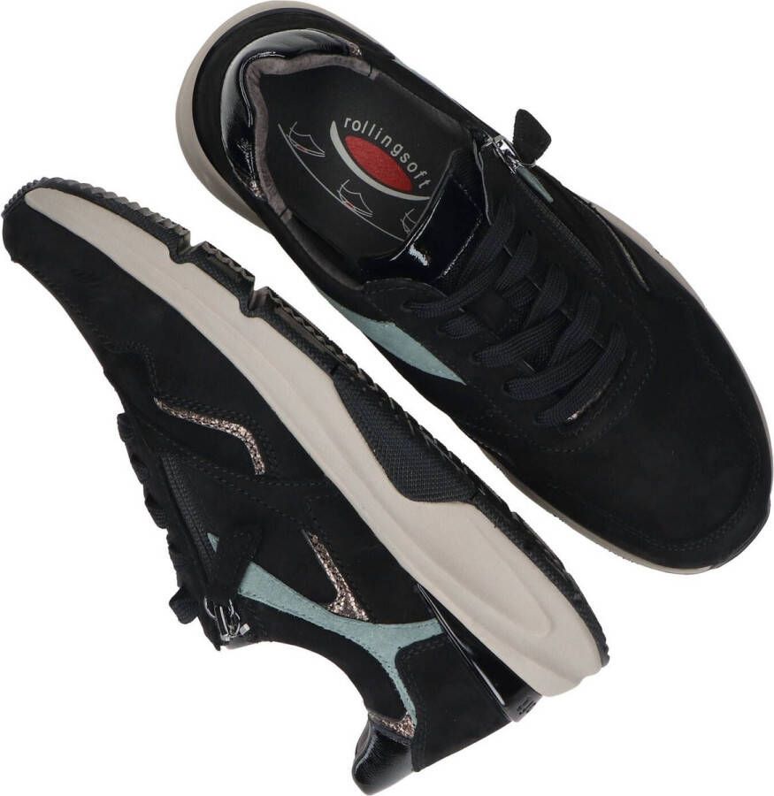 Gabor rollingsoft sensitive 96.896.87 dames rollende wandelsneaker zwart - Foto 3