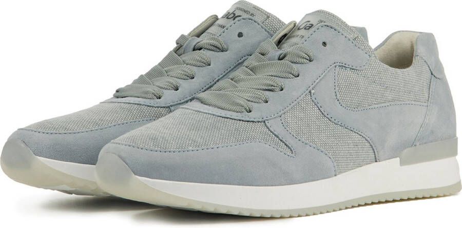 Gabor Sneakers Dames Lage sneakers Damesschoenen Leer 83.421.18 Jeans blauw