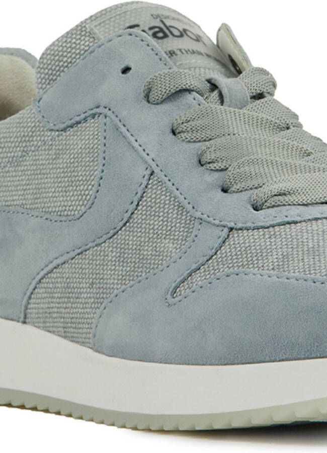 Gabor Sneakers Dames Lage sneakers Damesschoenen Leer 83.421.18 Jeans blauw