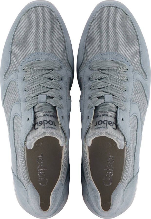 Gabor Sneakers Dames Lage sneakers Damesschoenen Leer 83.421.18 Jeans blauw