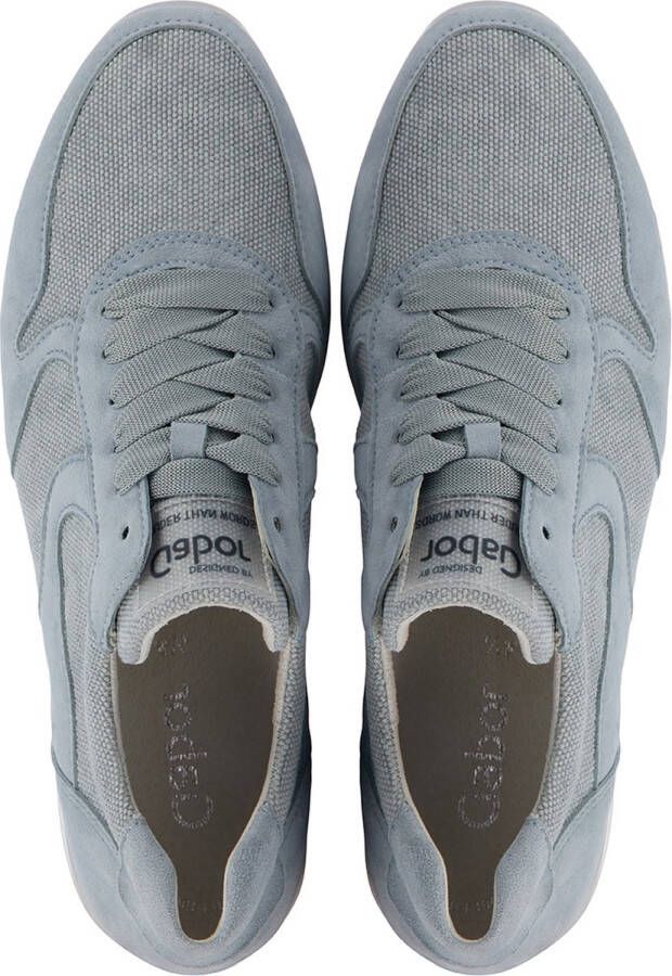 Gabor Sneakers Dames Lage sneakers Damesschoenen Leer 83.421.18 Jeans blauw