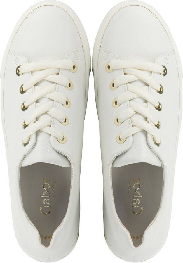 Gabor Sneakers Dames Lage sneakers Damesschoenen Leer 86.496 Gebroken wit