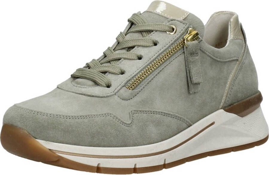 Gabor Sneakers Dames Lage sneakers Damesschoenen Suède 86.587 Groen