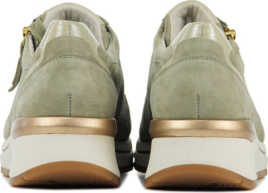Gabor Sneakers Dames Lage sneakers Damesschoenen Suède 86.587 Groen