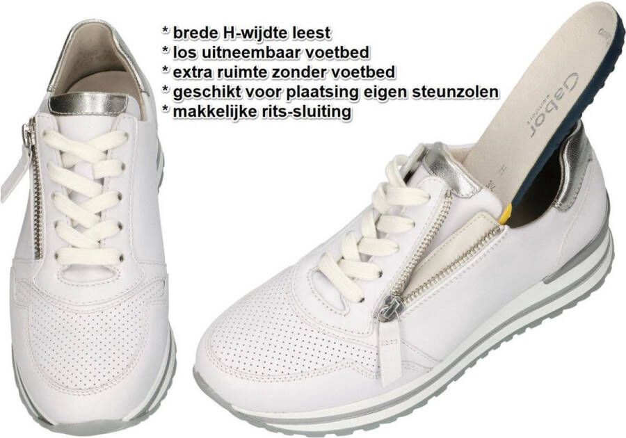 Gabor Sneakers wit Leer Dames