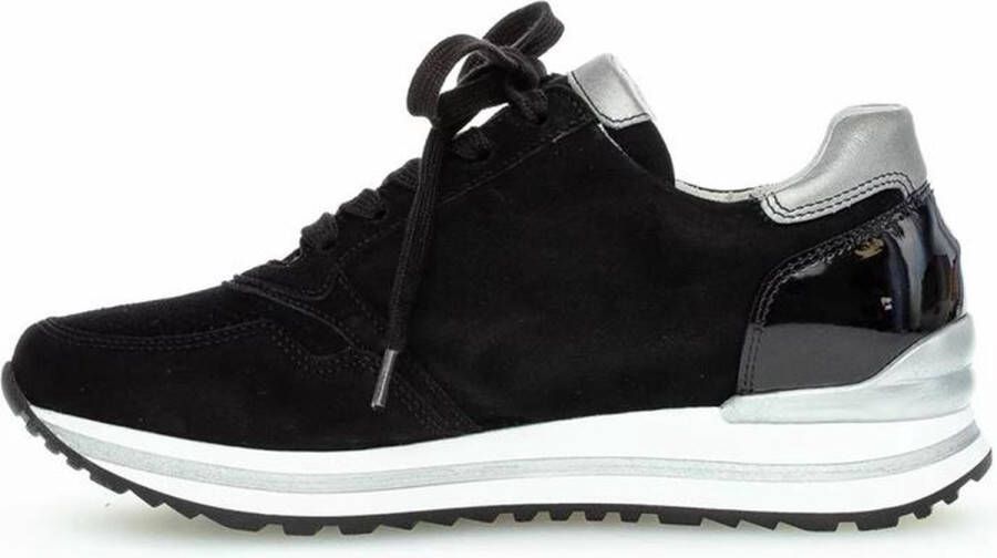Gabor Sneakers met sleehak Turijn vrijetijdsschoen lage schoen veterschoen met verwisselbaar voetbed h-breedte - Foto 12