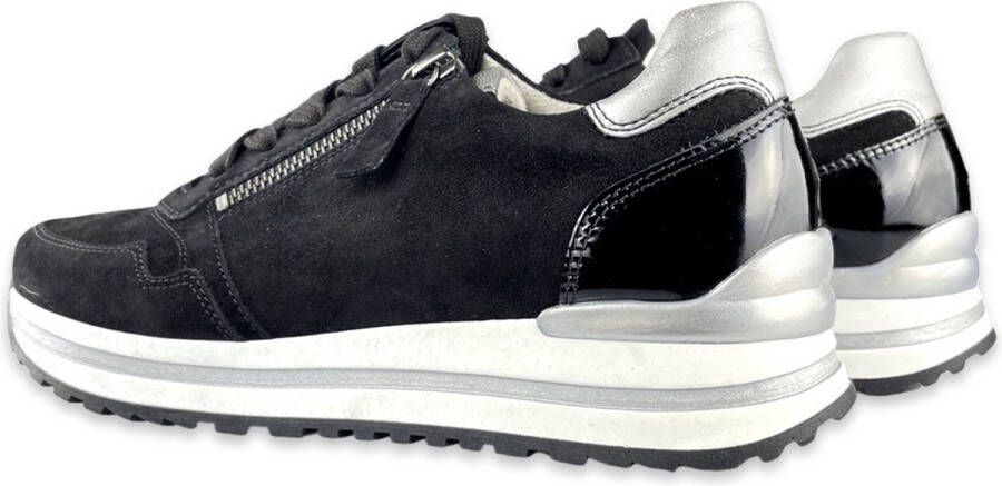 Gabor Sneakers met sleehak Turijn vrijetijdsschoen lage schoen veterschoen met verwisselbaar voetbed h-breedte - Foto 13