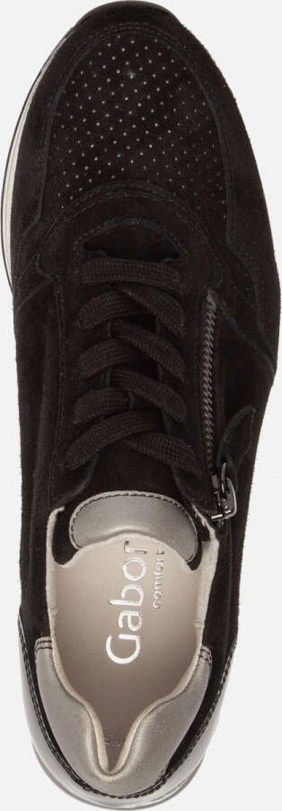 Gabor Sneakers met sleehak Turijn vrijetijdsschoen lage schoen veterschoen met verwisselbaar voetbed h-breedte - Foto 11