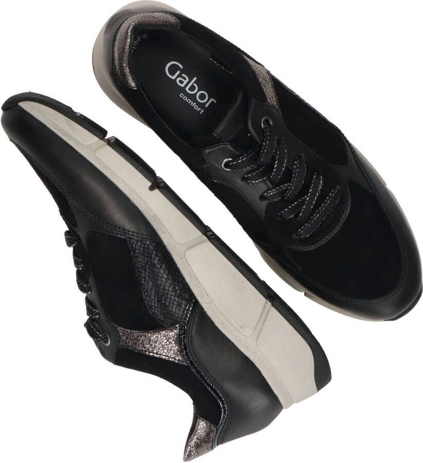 Gabor Sneakers zwart Textiel