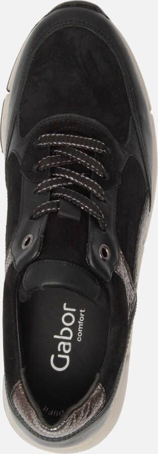 Gabor Sneakers zwart Textiel