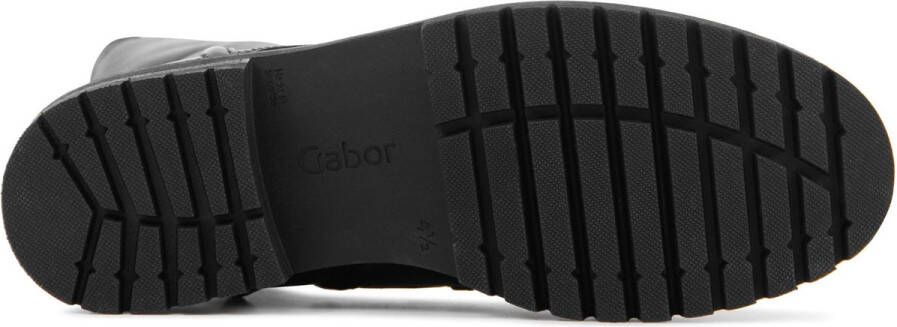 Gabor Veterboots Dames Laarzen Damesschoenen Leer 92.723.57 Zwart