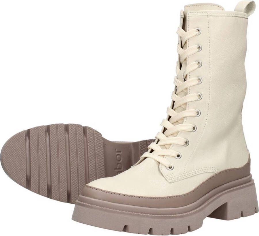 Gabor Veterschoenen Hoog Veterschoenen Hoog gebroken wit