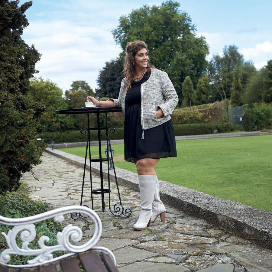 Gabylou Laarzen voor brede kuiten XL Model Kamilla LT Grijs