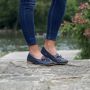 Gabylou Mocassins comfort reptielenleer Model Carmen Marine - Thumbnail 9