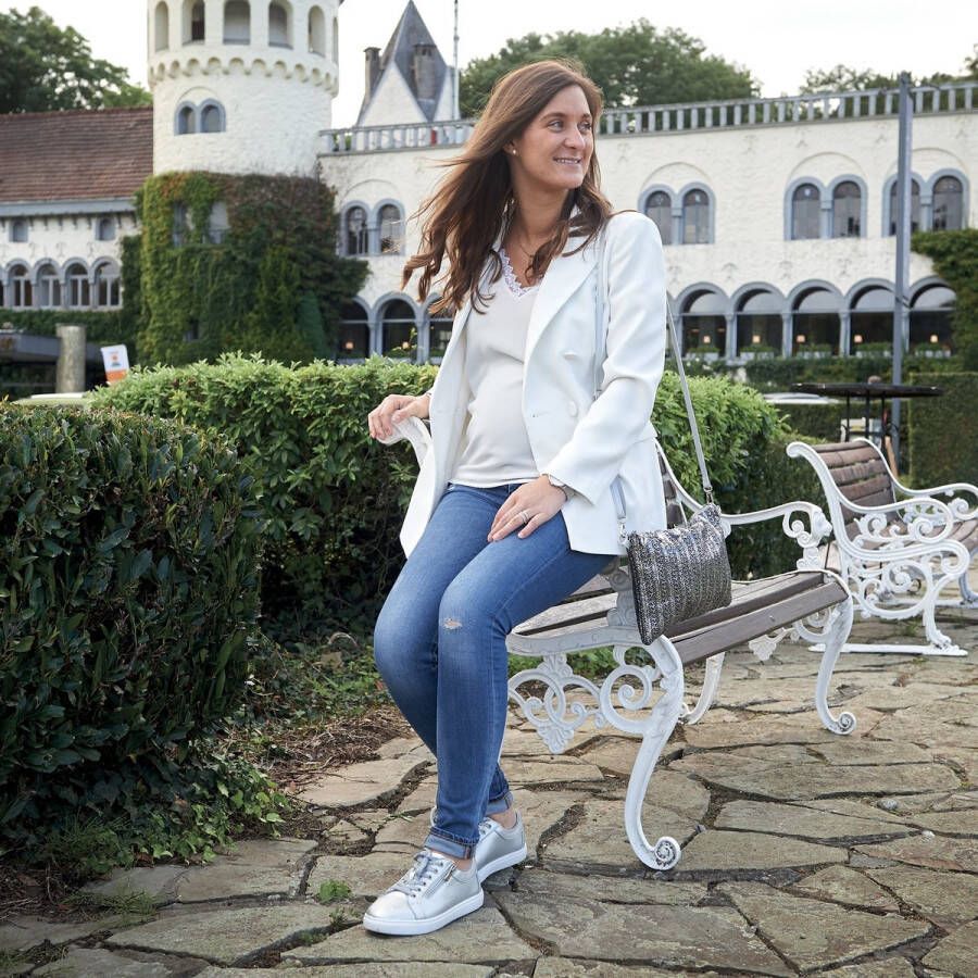 Gabylou Comfort lederen sneakers Grote voeten Gaelle model Silver - Foto 11
