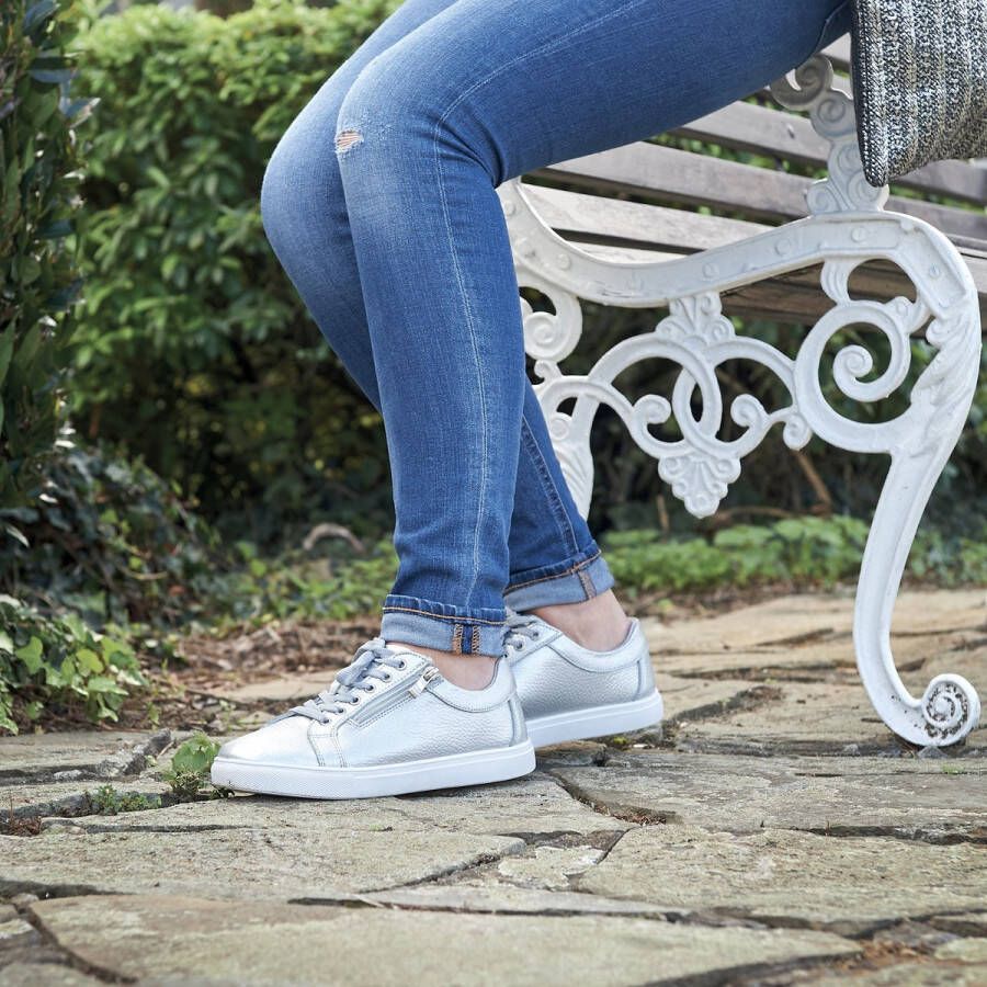 Gabylou Comfort lederen sneakers Grote voeten Gaelle model Silver - Foto 12