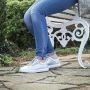 Gabylou Comfort lederen sneakers Grote voeten Gaelle model Silver - Thumbnail 12