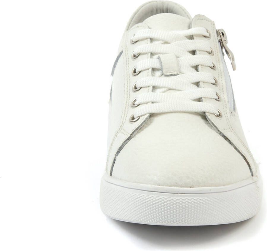 Gabylou Comfort lederen sneakers Grote voeten Gaelle model Silver - Foto 4