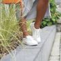 Gabylou Comfort lederen sneakers Grote voeten Gaelle model Silver - Thumbnail 5