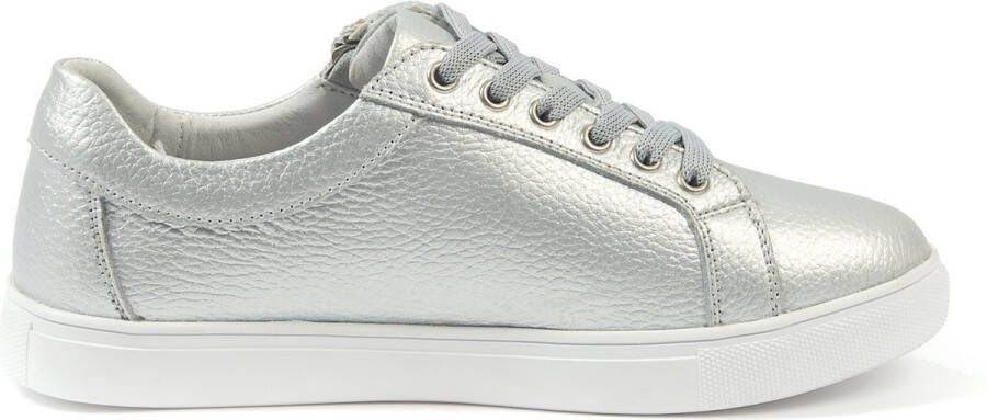 Gabylou Comfort lederen sneakers Grote voeten Gaelle model Silver - Foto 9