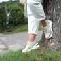 Gabylou Leren comfort sneakers Grote voeten Julie model Beige - Thumbnail 10