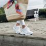 Gabylou Leren comfort sneakers Grote voeten Julie model Beige - Thumbnail 3