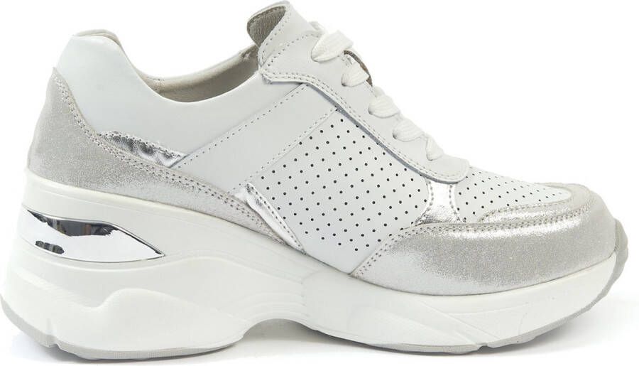 Gabylou Leren comfort sneakers Grote voeten Julie model Beige - Foto 4