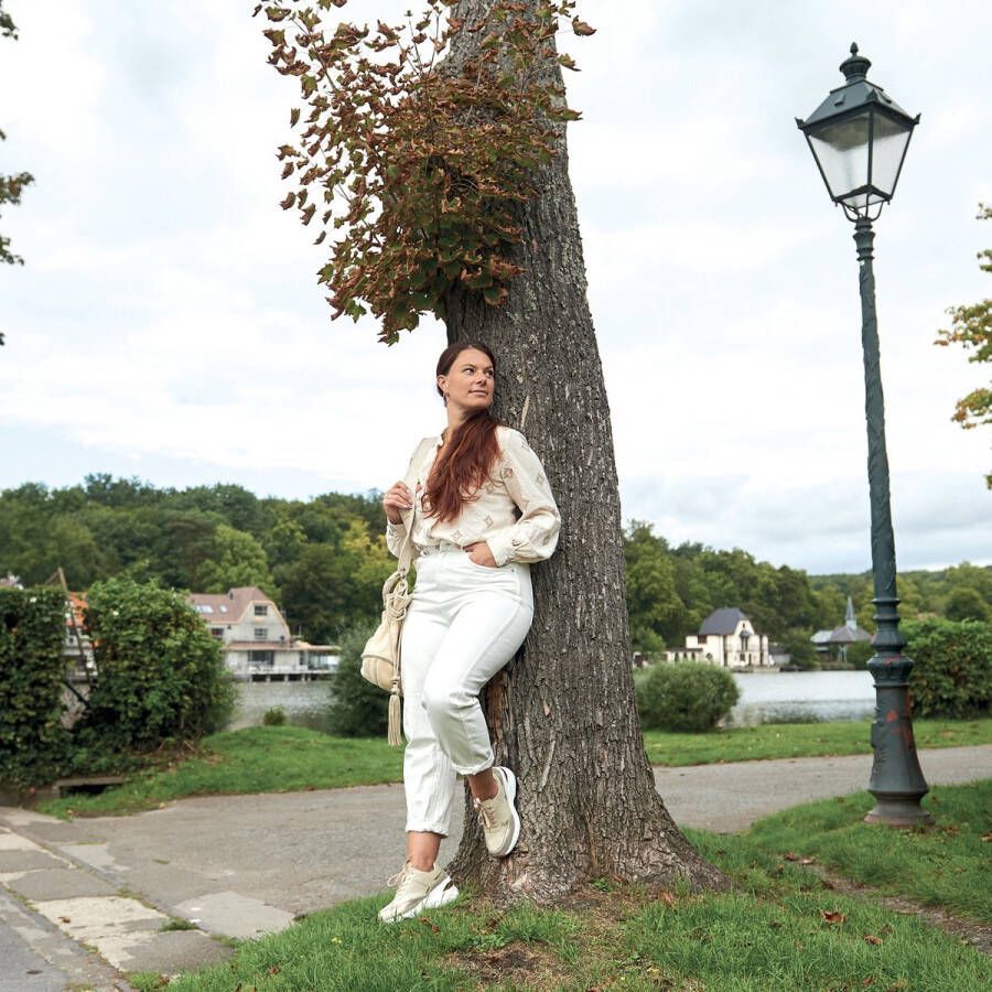 Gabylou Leren comfort sneakers Grote voeten Julie model Beige - Foto 9