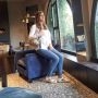 Gabylou Opengewerkte sandalen comfort leer Brede voet H Model Marie Odile Argent Ecru - Thumbnail 3