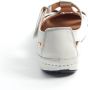 Gabylou Opengewerkte sandalen comfort leer Brede voet H Model Marie Odile Argent Ecru - Thumbnail 5