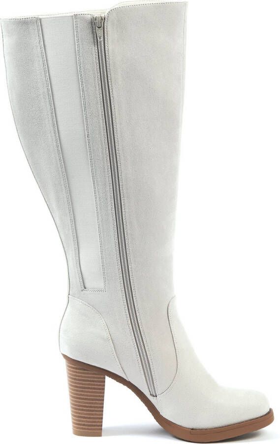 Gabylou XL laarzen voor brede kuiten Model Kamilla Lt Grey