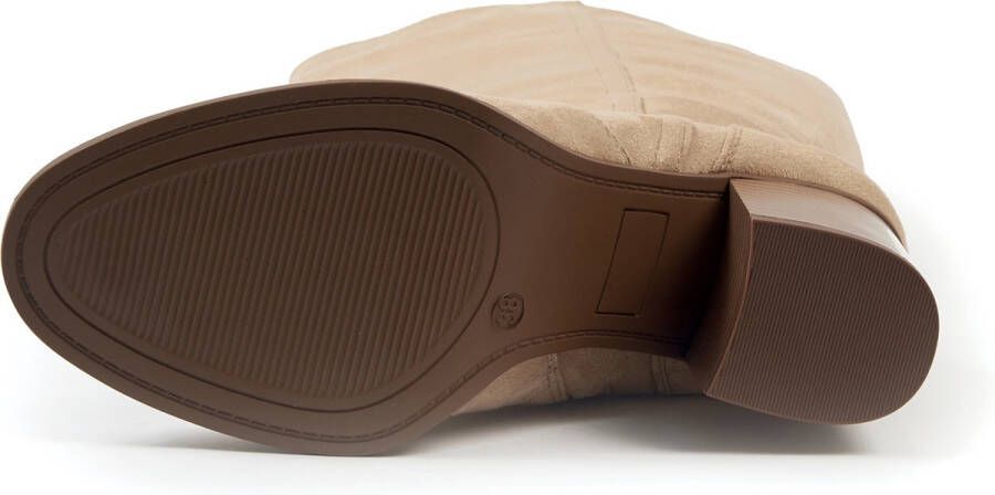 Gabylou XL laarzen voor brede kuiten Model Olivia Lt Beige