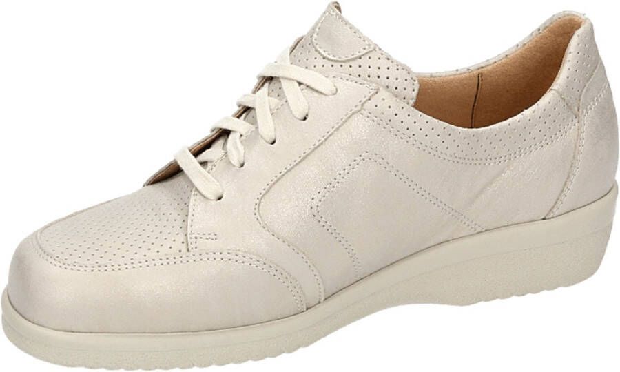 Ganter 204715 Volwassenen Dames sneakersDames veterschoenen Wit beige