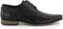 Gents Heren schoenen Veterschoenen Nette schoenen Leer Zwart - Thumbnail 2