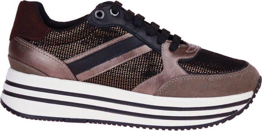 GEOX Kency Bruin-Beige Sneaker