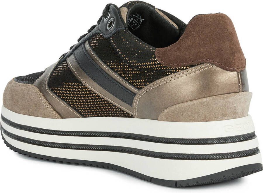 GEOX Kency Sneakers Dames Bronze Dark Beige - Foto 5