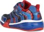 Geox Bayonyc Spider-Man sneakers met lichtjes blauw rood - Thumbnail 5