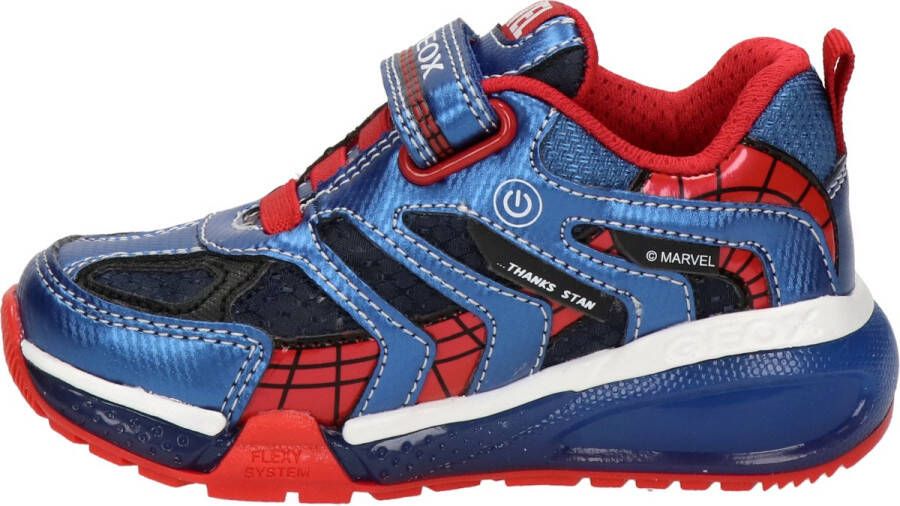 Geox Bayonyc Spider-Man sneakers met lichtjes blauw rood - Foto 14