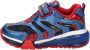Geox Bayonyc Spider-Man sneakers met lichtjes blauw rood - Thumbnail 14