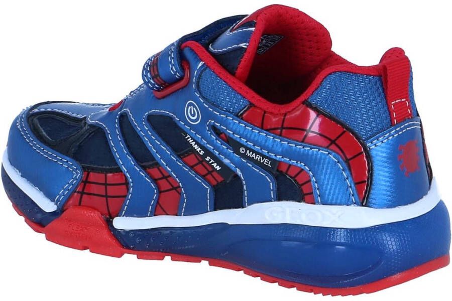 Geox Bayonyc Spider-Man sneakers met lichtjes blauw rood - Foto 10