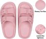 Geweo Badslippers Pillow Slides EVA Slippers Kerstmis Kerstfeest Christmas Gift Unisex Verstelbare Gesp Verdikte Antislip Lichtgewicht Roze - Thumbnail 3