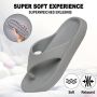 Geweo Slippers Heren Dames EVA Badslippers -Flip Flops Slim Slippers Verdikte Lichtgewicht Super Zacht aan je Voeten Anti-Slip en Stevig Voetbed Anti-lawaai Grijs - Thumbnail 3