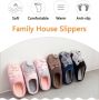 Geweo Home Sloffen Pantoffels Open Sloffen Koraal Fleece Pantoffels Dames Antislip Leuk Katje Kerstmis Kerstfeest Christmas Gift Roze - Thumbnail 4