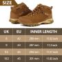 Geweo Outdoorschoenen Heren Middelhoge Waterdichte Wandelschoenen Lichte Outdoorhardloopschoenen Trekkingschoenen voor Dames Waterdicht en Ademend Universal Bruin - Thumbnail 3